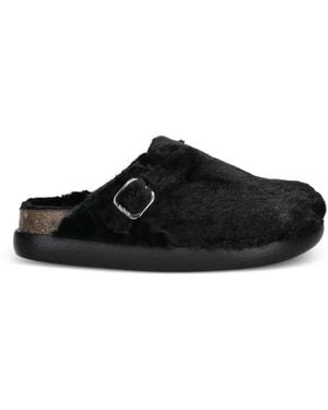 Scholl Buckle Detail Slippers - Black