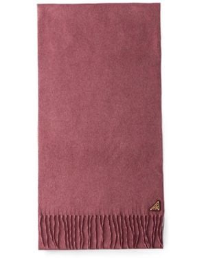 Prada Silk And Cashmere Scarf - Purple