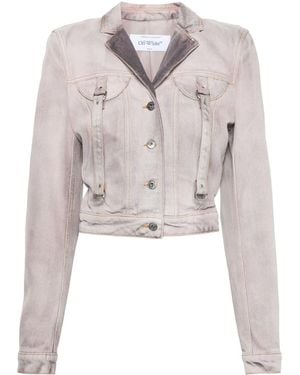 Off-White c/o Virgil Abloh Laundry Cotton Denim Jacket - White