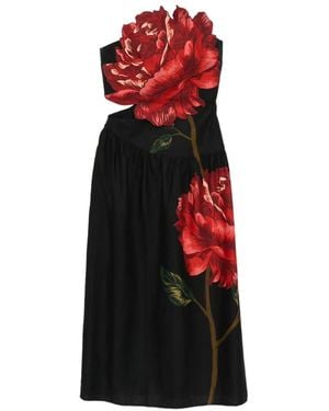 FARM Rio Rosalia Artisanal Maxi Dress - Red