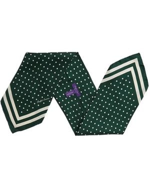 Ralph Lauren Foulard En Soie À Pois - Vert