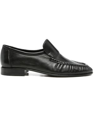 The Row Loafers Ruched Leather Calf Leather; Sole - Black
