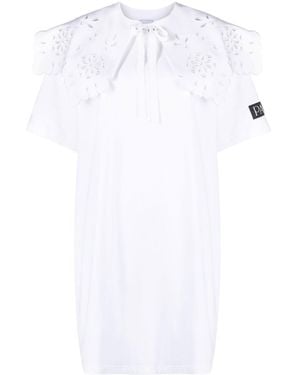 Patou Detachable Collar T-Shirt Dress - White