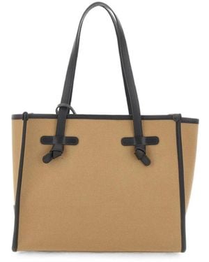 MARCELLA CLUB Marcella Leather-Trim Shoulder Bag - Natural