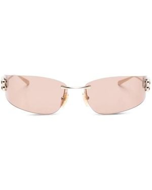 Balenciaga Gossip Rimless Logo Sunglasses - Pink