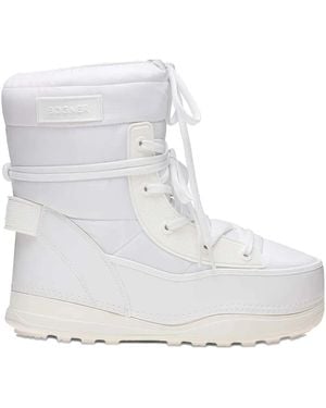 Bogner Lace-Up Padded Snow Boots - White