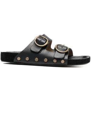 Isabel Marant Stud-Embellished Buckled Sandals - Black