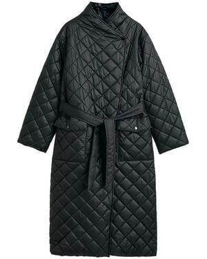 GANT Quilted Belted Coat - Black