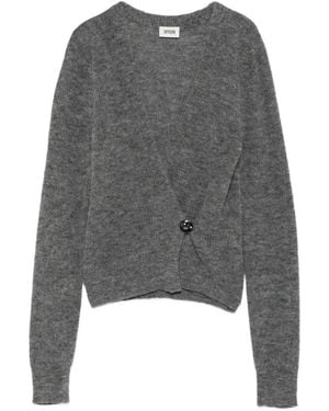 DRYKORN Lobaia Wrap-Style Buttoned Cardigan - Grey