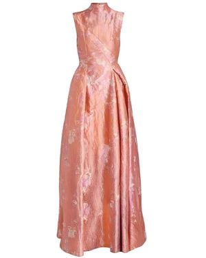 Erdem Robe Longue À Col Montant - White