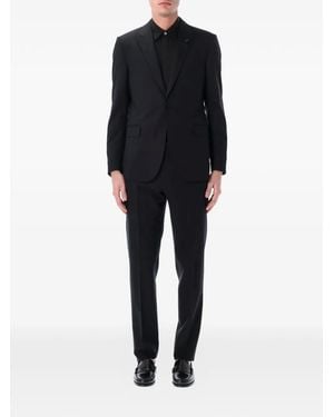 Lardini Lapel Pin Suit - Black
