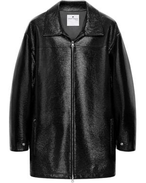 Courreges Oversized-Jacke Aus Vinyl - Schwarz