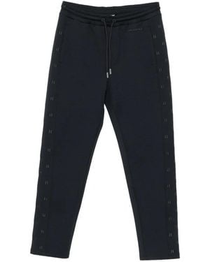 KARL LAGERFELD Logo-Embroidered Drawstring Track Trousers - Blue