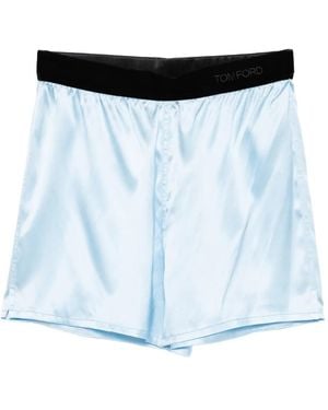 Tom Ford Satin Shorts - Blue