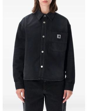 Carhartt Georgia Logo-Patch Button-Up Shirt Jacket - Blue