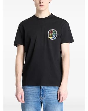 Tommy Hilfiger Crest-Print T-Shirt - Black