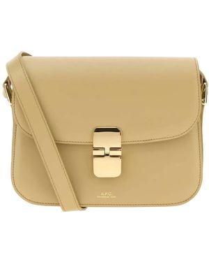 A.P.C. Grace Leather Shoulder Bag - Natural