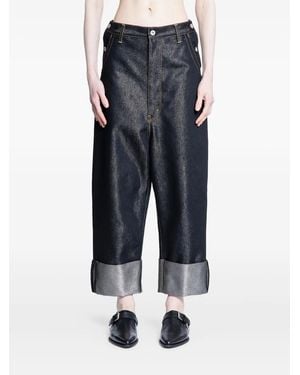 Junya Watanabe Jeans Con Risvolto - Blu