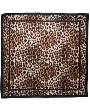 Marc Jacobs Leopard Silk Scarf - Metallic