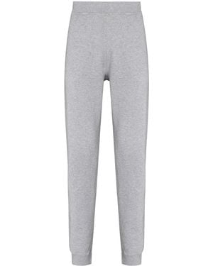 Sunspel Cotton Tapered Track Trousers - Grey