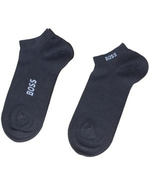BOSS Logo-Detail Ankle Socks - Blue