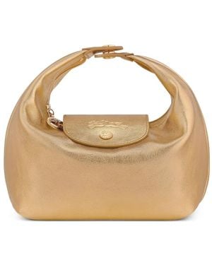 Longchamp Mini Le Pliage Xtra Leather Tote Bag - Metallic