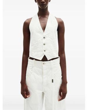 Ann Demeulemeester Monique Waistcoat - White
