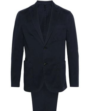 Incotex Einreihiger Anzug Mit Fallendem Revers - Blau