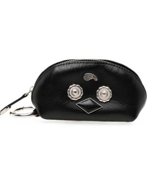 Toga Porte-Monnaie En Cuir À Détails De Clous - Black