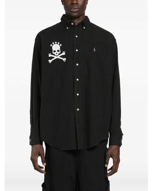 Massimo Sabbadin Skull-Print Broby Shirt - Black