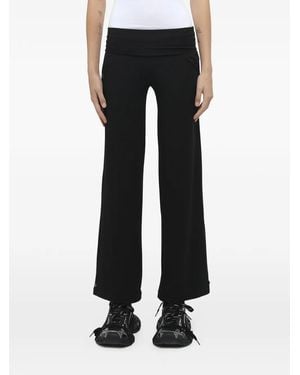 Fax Copy Express Afternoon Stretch Series Folded Trousers - Black