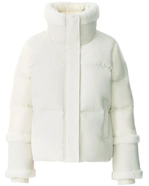 Mackage Lydana Shearling-Trim Jacket - White