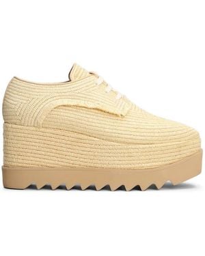 Stella McCartney Elyse Raffia Platform Trainers - Natural