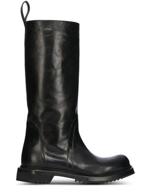 Rick Owens Cyclops Leather Knee-High Boots - Black