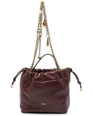 Chloé Icons Charms Chain-Strap Shoulder Bag - Brown