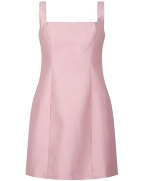 Twentyfourhaitch Robe À Encolure Carrée - Pink