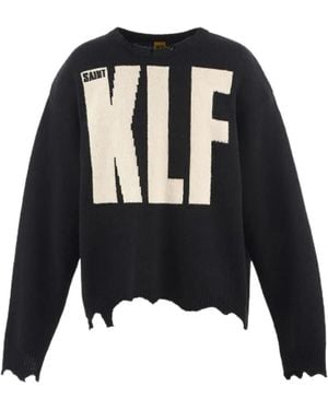SAINT Mxxxxxx X The Klf Crew-Neck Jumper - Black