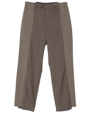 Maison Margiela Four-Stitch Paneled Pants - Gray