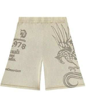 DIESEL Bermuda Con Stampa - Bianco