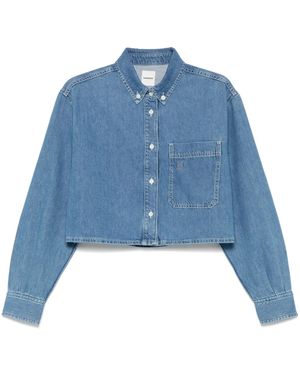 Sandro Cropped Shirt - Blue