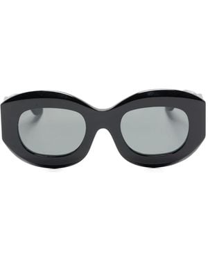Thierry Lasry Lunettes De Soleil Trophy À Monture Ovale - Black