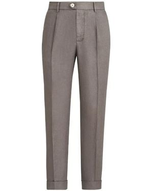 メンズ Brunello Cucinelli ガーメントダイ コットンギャバジンパンツ
