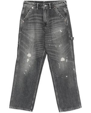 Evisu Carpenter-Style Denim Pants - Gray