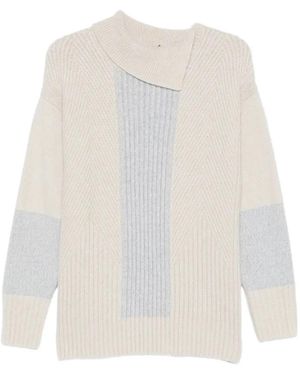 Lorena Antoniazzi Pattern Collared Jumper - White