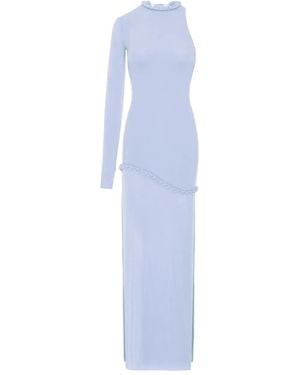 MANURI Candy One-Sleeve Maxi Dress - White