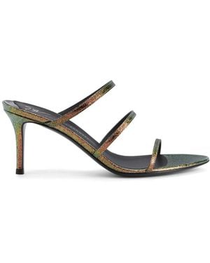 Giuseppe Zanotti Alimha 70Mm Leather Sandals - Metallic