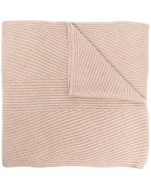 JOSEPH Ribbed-Knit Cotton-Wool Blend Scarf - Natural