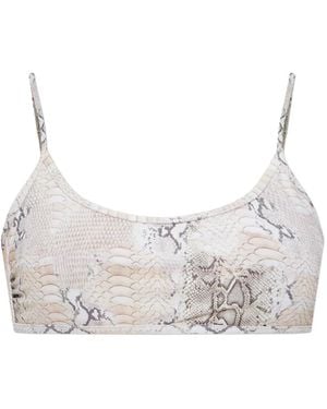 Melissa Odabash Top de bikini Cassis con animal print - Gris