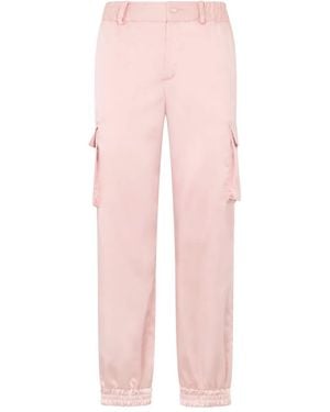 Philipp Plein Satin Patch-Pocket Cargo Trousers - Pink