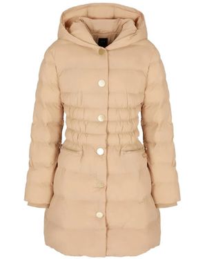 ARMANI EXCHANGE Hooded Buttoned Coat - Natural